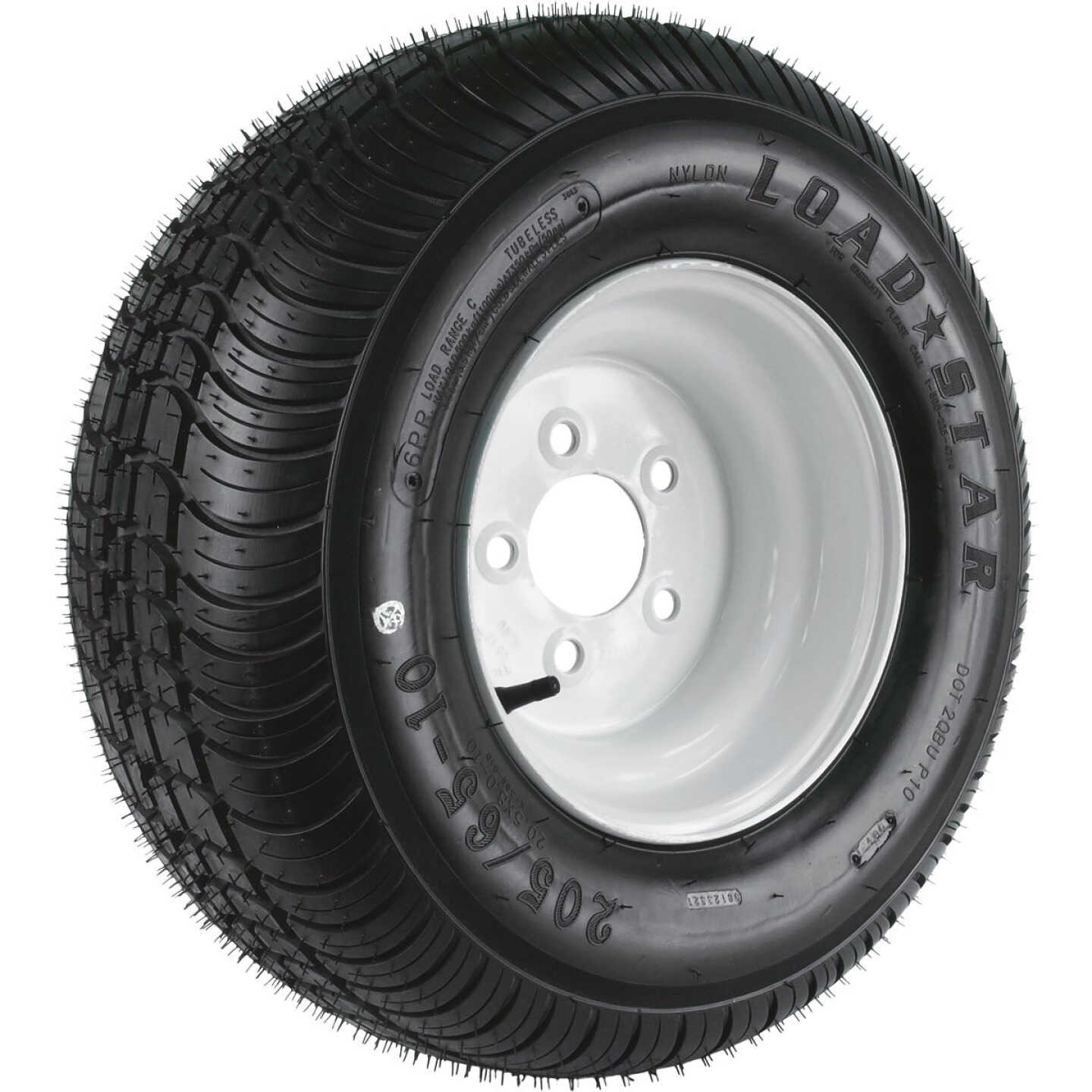 Kenda Loadstar Tire/Wheel Assembly 205/65-10 LRC Bias 5 Hole Assembly Image 1