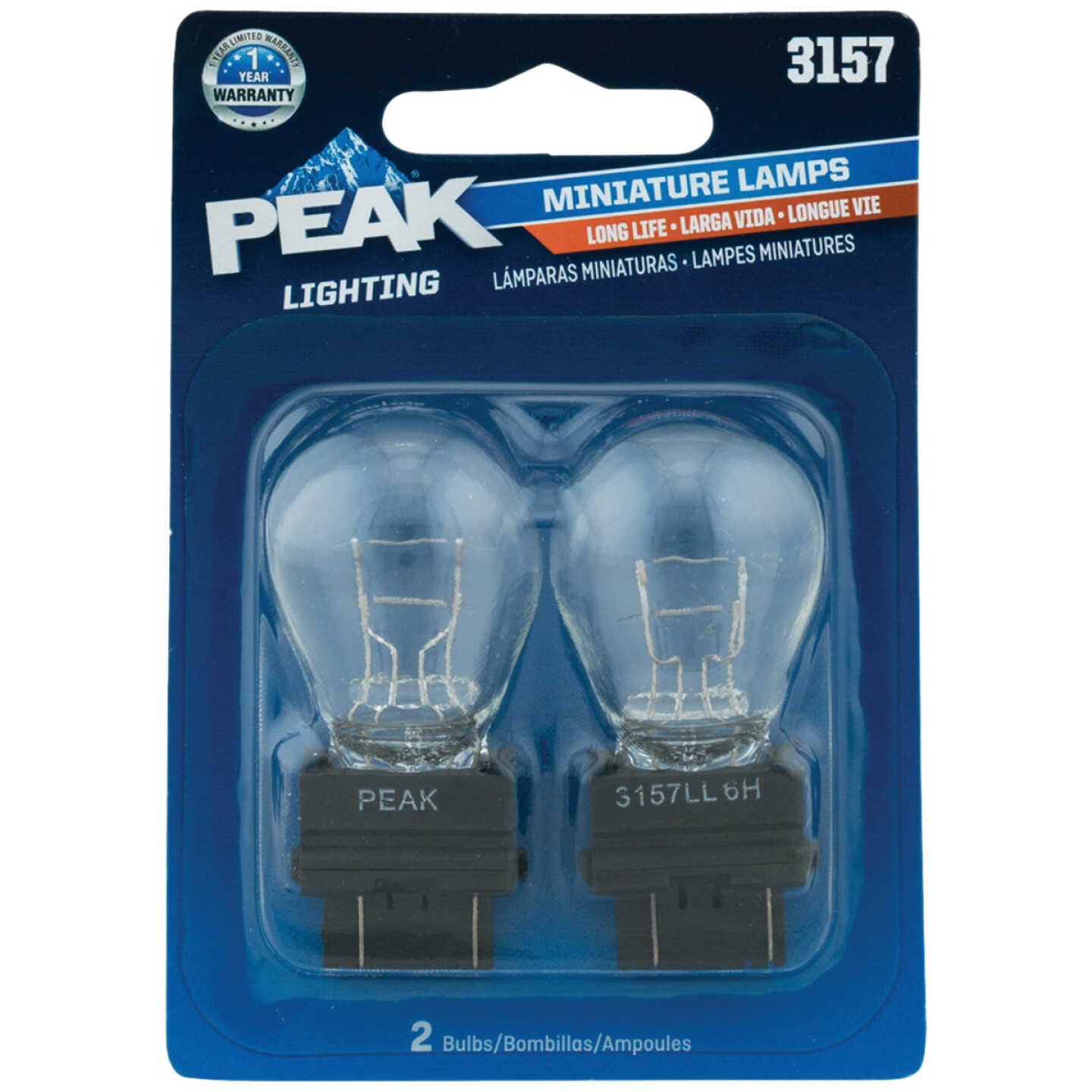 PEAK 3157 12.8/14V Mini Incandescent Automotive Bulb (2-Pack) Image 1