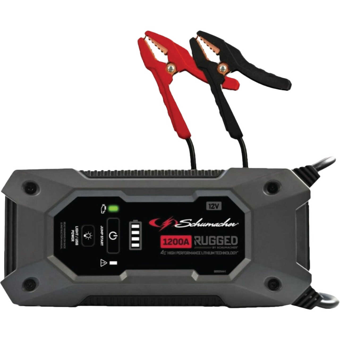 Schumacher 1200 Peak Amp Rugged Lithium Jump Starter and Power Pack Image 1