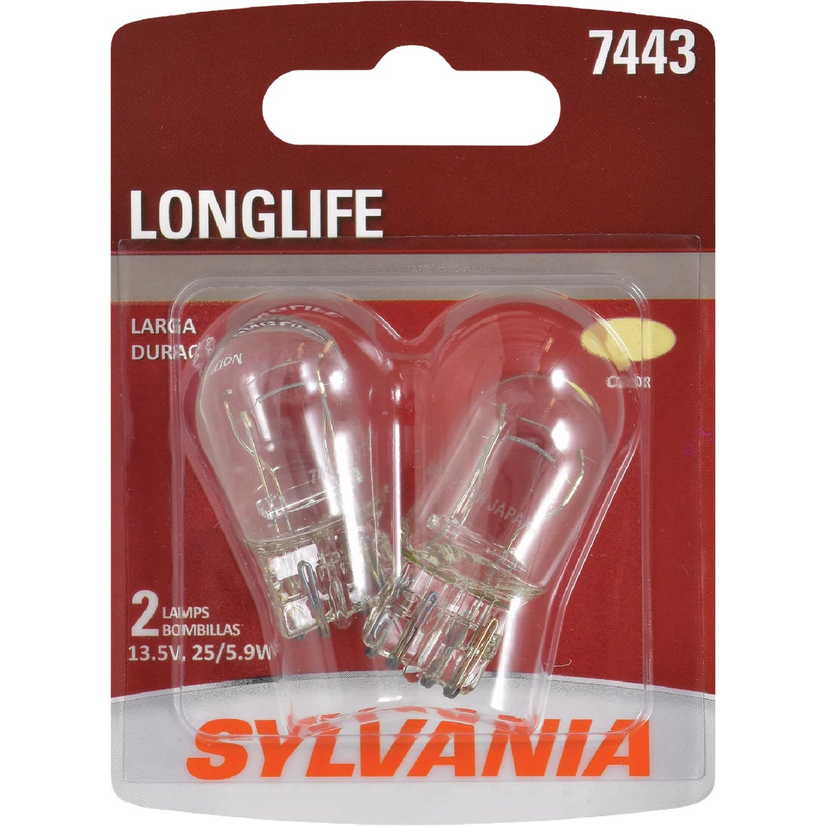 Sylvania 7443 Long Life 12V Mini Incandescent Automotive Bulb (2-Pack)