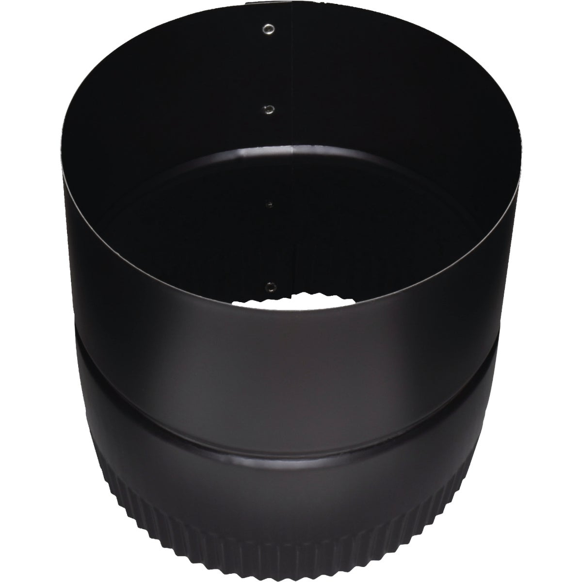 Imperial 6 In. x 6 In. 24ga Black Stove Pipe Drip-Free Adapter