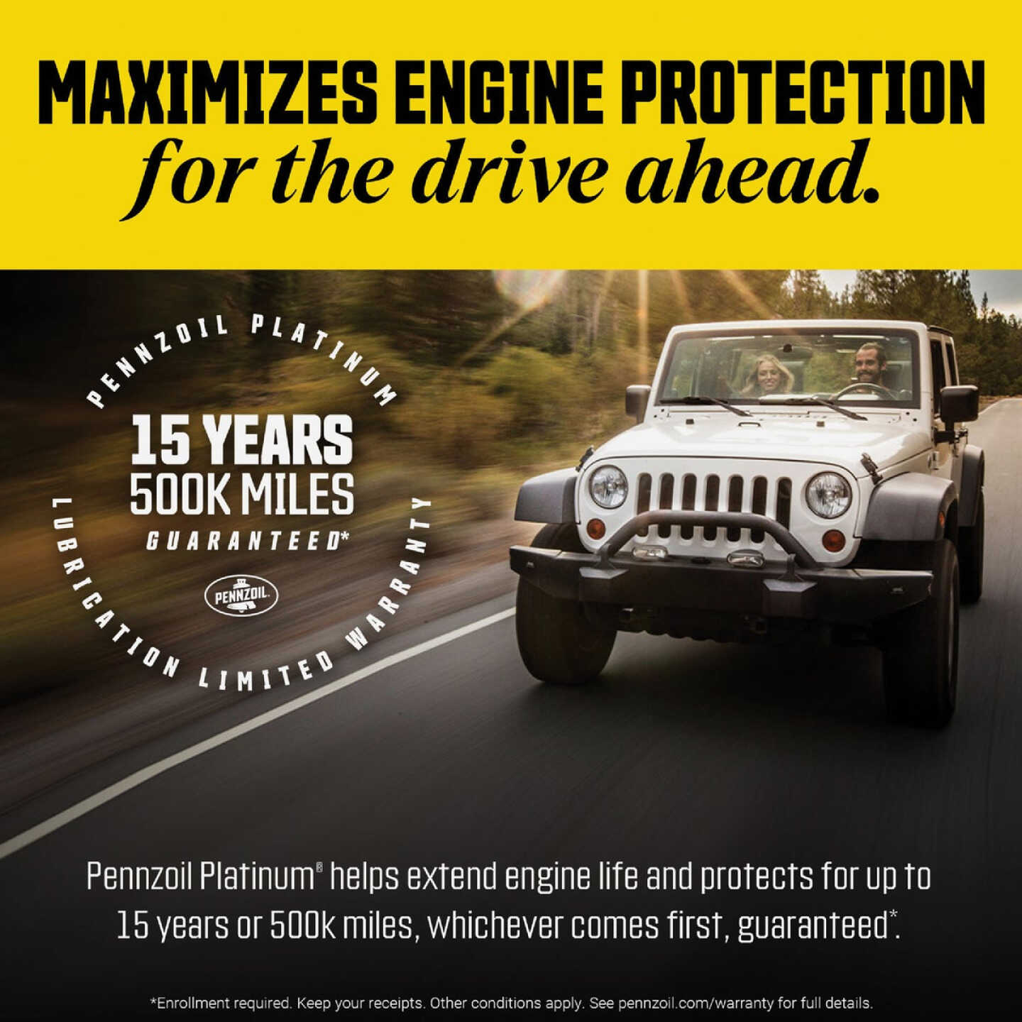 Pennzoil Platinum Full Synthetic 5W-20 Motor Oil, 5 Qt. Image 4