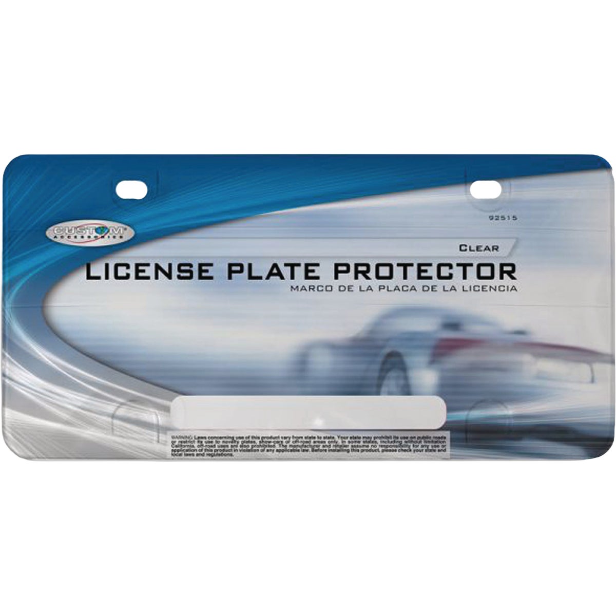 Custom Accessories Clear Domed License Plate Shield