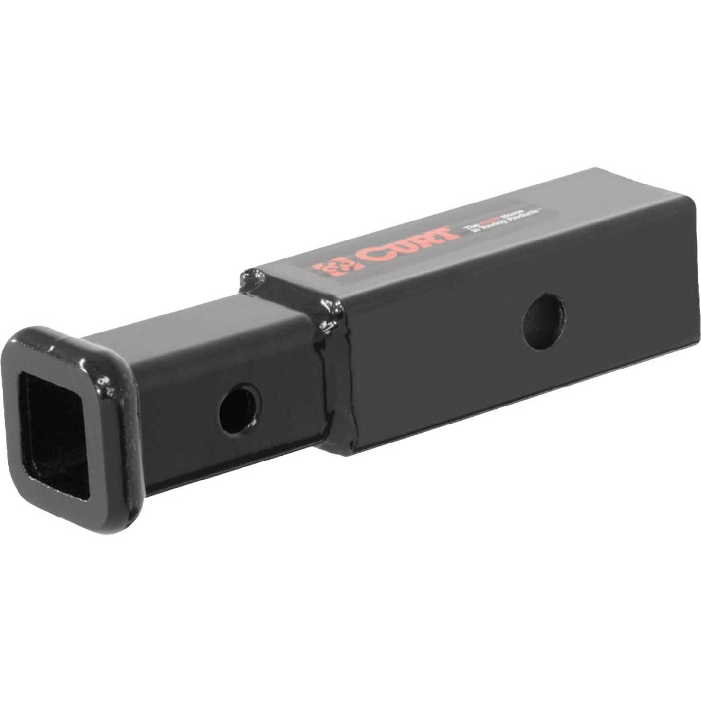 CURT 2 In. to 1-1/4 In. 4 In. Extension Trailer Hitch Receiver Adapter, 3,500 lbs Image 1
