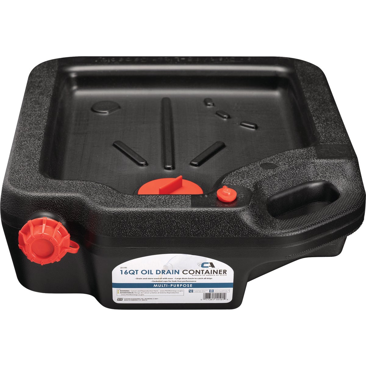 Custom Accessories 16-Quart Oil Drain Container Image 2