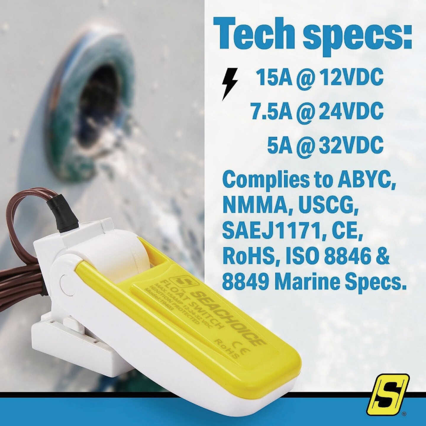 Seachoice 15A Universal Bilge Switch Image 4