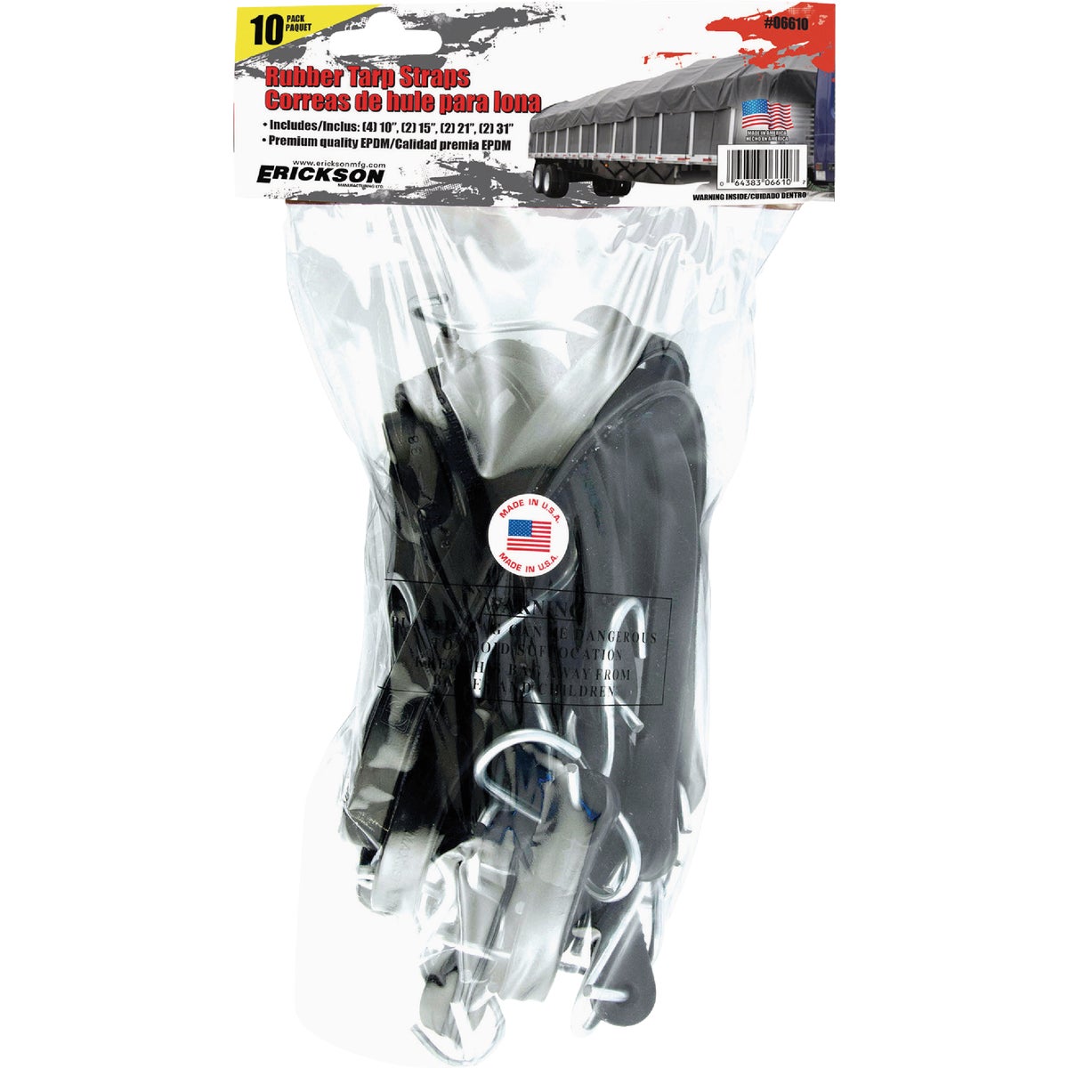 Erickson Rubber Tarp Strap (10-Pack) Image 2