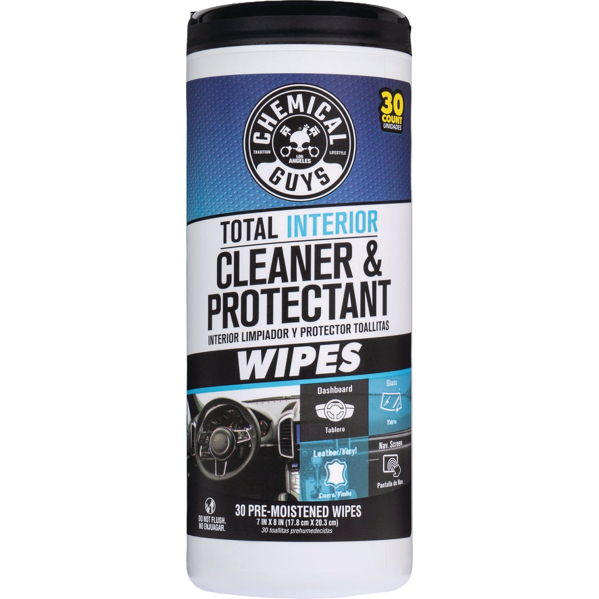 Chemical Guys Total Interior Cleaner & Protectant Wipes (30-Count)