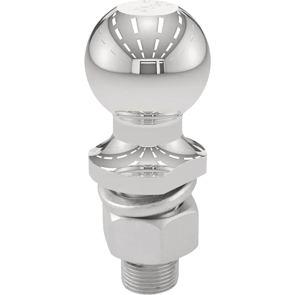 CURT 2 In. Dia. 1 In. x 2-1/8 In. Shank Chrome Trailer Ball, 6,000 Lb.