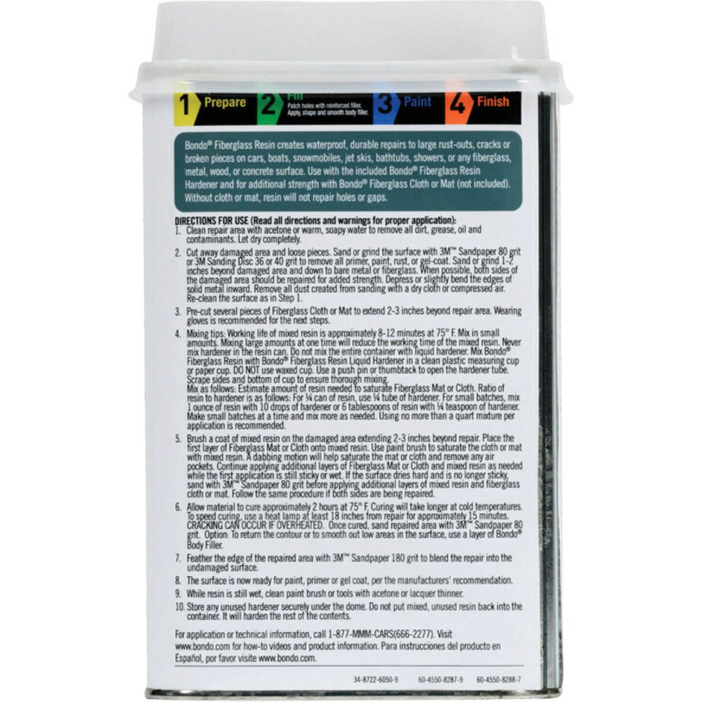 Bondo 0.9 Qt. All-Purpose Fiberglass Resin with Hardener Image 4