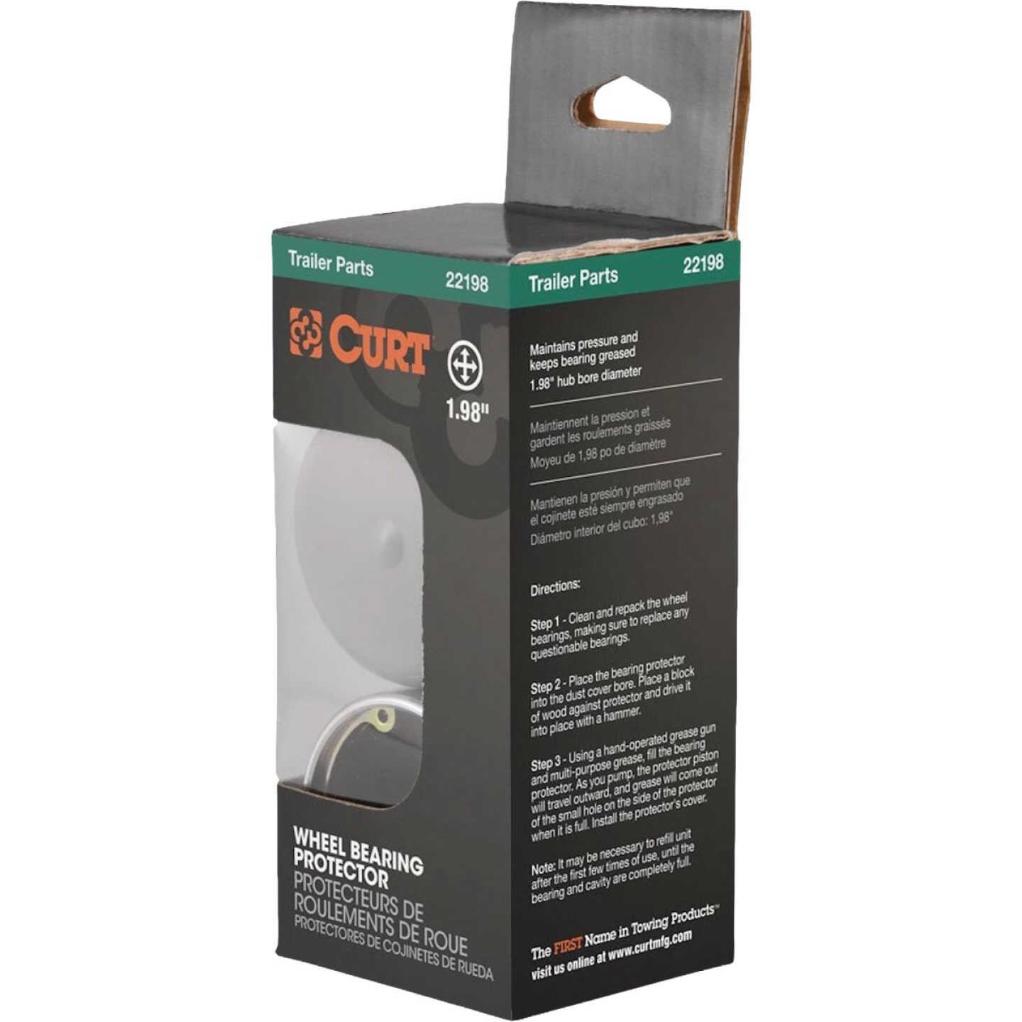 CURT 1.98 In. Trailer Wheel Bearing Protectors & Dust Covers (2-Pack) Image 4