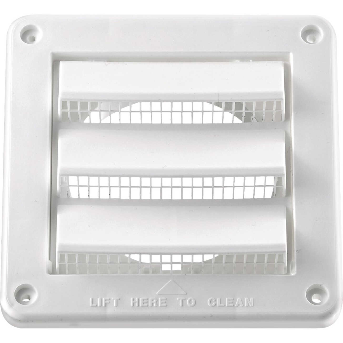 Lambro 4 In. White Plastic Fresh Air Intake Vent Image 1