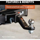 CURT 20000 Lb. 4 In. Drop 2-1/2 In. Rise 1-1/4 In Hole Commercial-Duty Trailer Hitch Ball Mount fits 2-1/2 In. Receiver Image 3