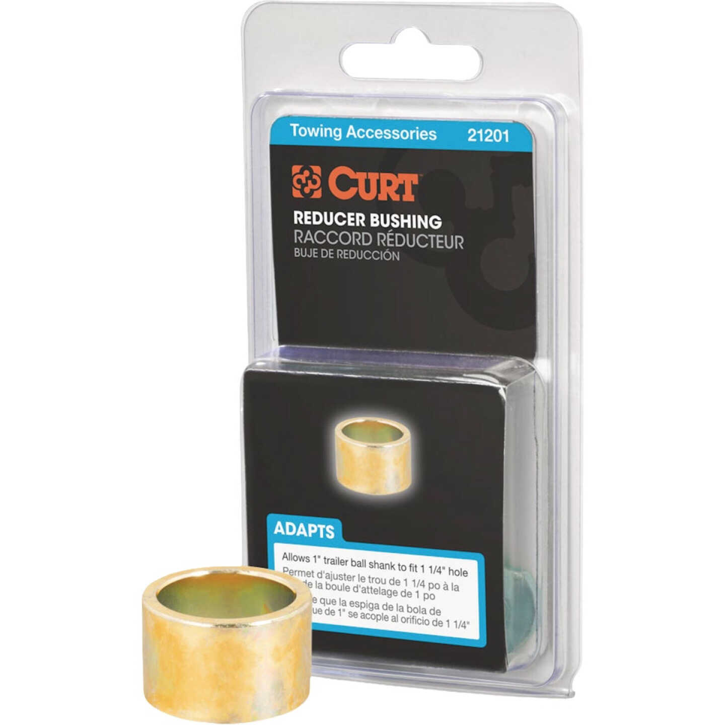 CURT 1-1/4 In. to 1 In. Trailer Ball Reducer Bushing Image 6