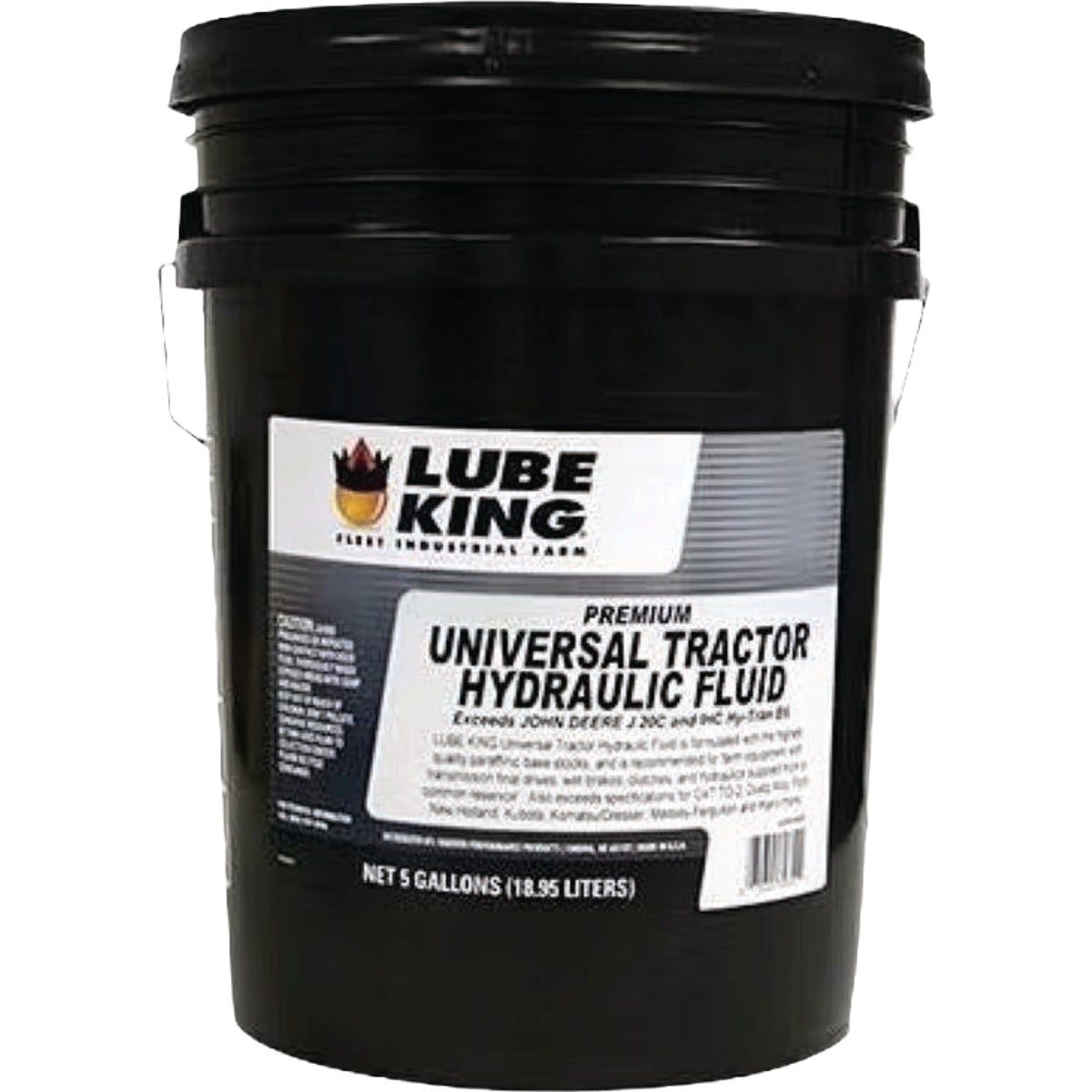Lube King 5 Gal. John Deere J20C Case/IH MS-1209/MS-1210, Premium Universal Tractor Hydraulic & Transmission Fluid