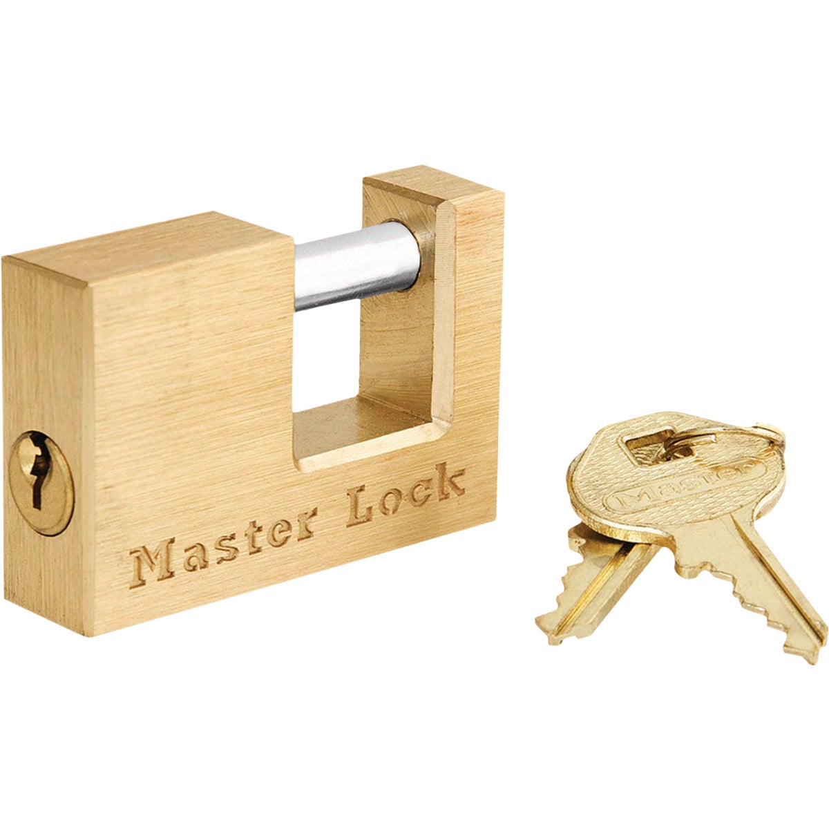 Master Lock Solid Brass Coupler Latch Lock with 3/4 In. Shackle Image 1