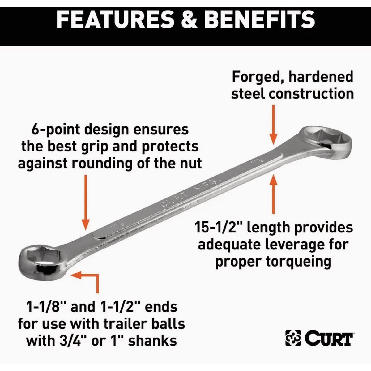 Curt Trailer Ball Wrench Image 2
