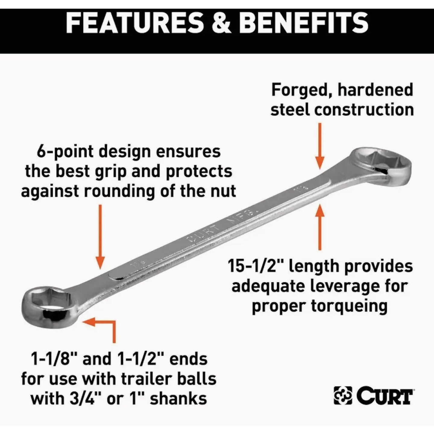 Curt Trailer Ball Wrench Image 2