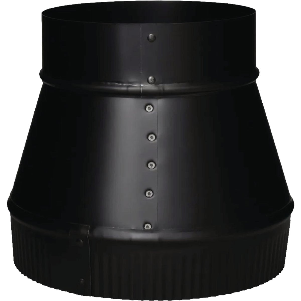 Imperial 4 In. x 5 In. 24ga Large End Crimp Black Stove Pipe Flue Increaser