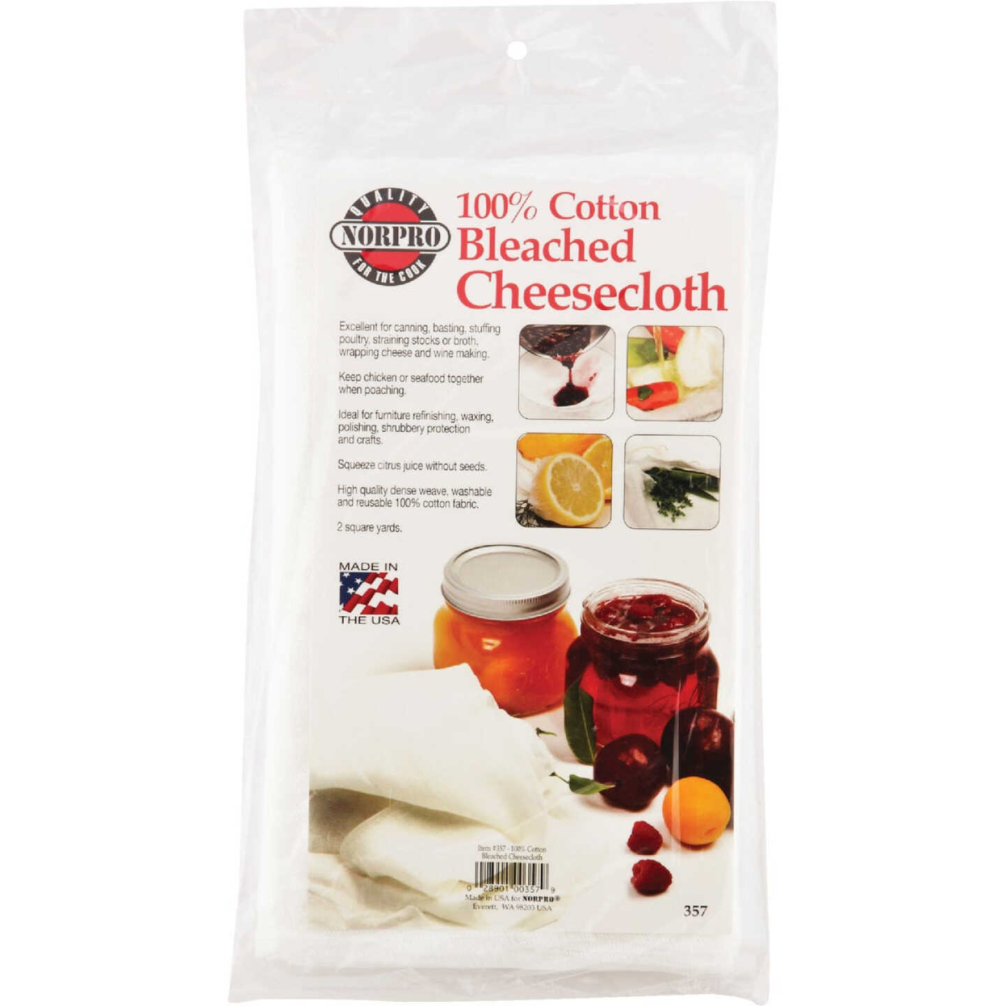 Norpro 100% Cotton Bleached Cheesecloth Image 1