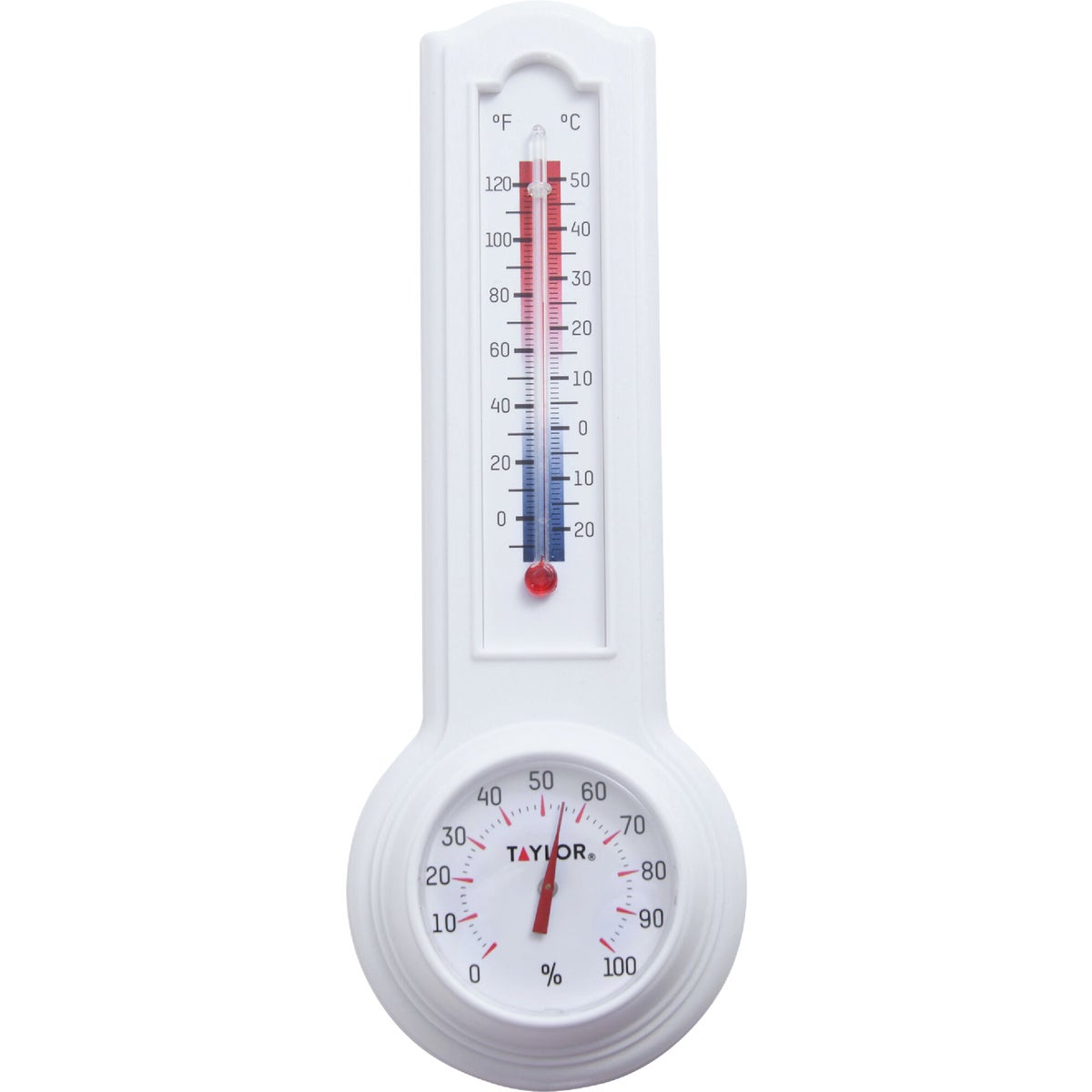 Taylor Fahrenheit & Celsius Analog 0 to 120 F, -20 to 50 C Hygrometer & Thermometer