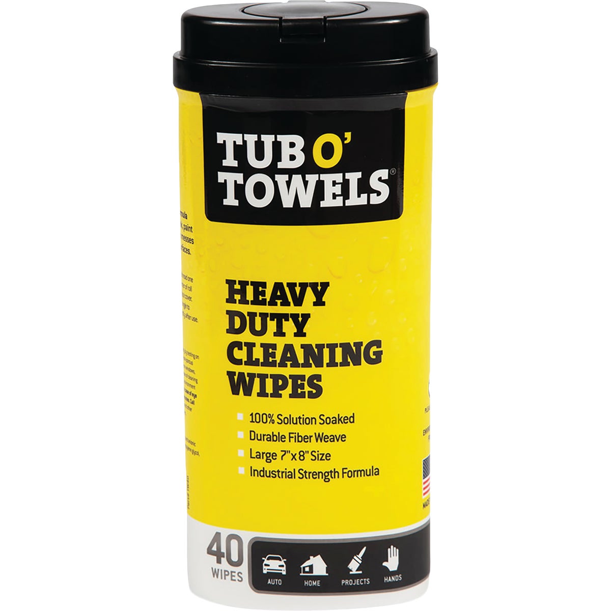 Tub O' Towels Heavy Duty Cleaning Wipes (40-Count)