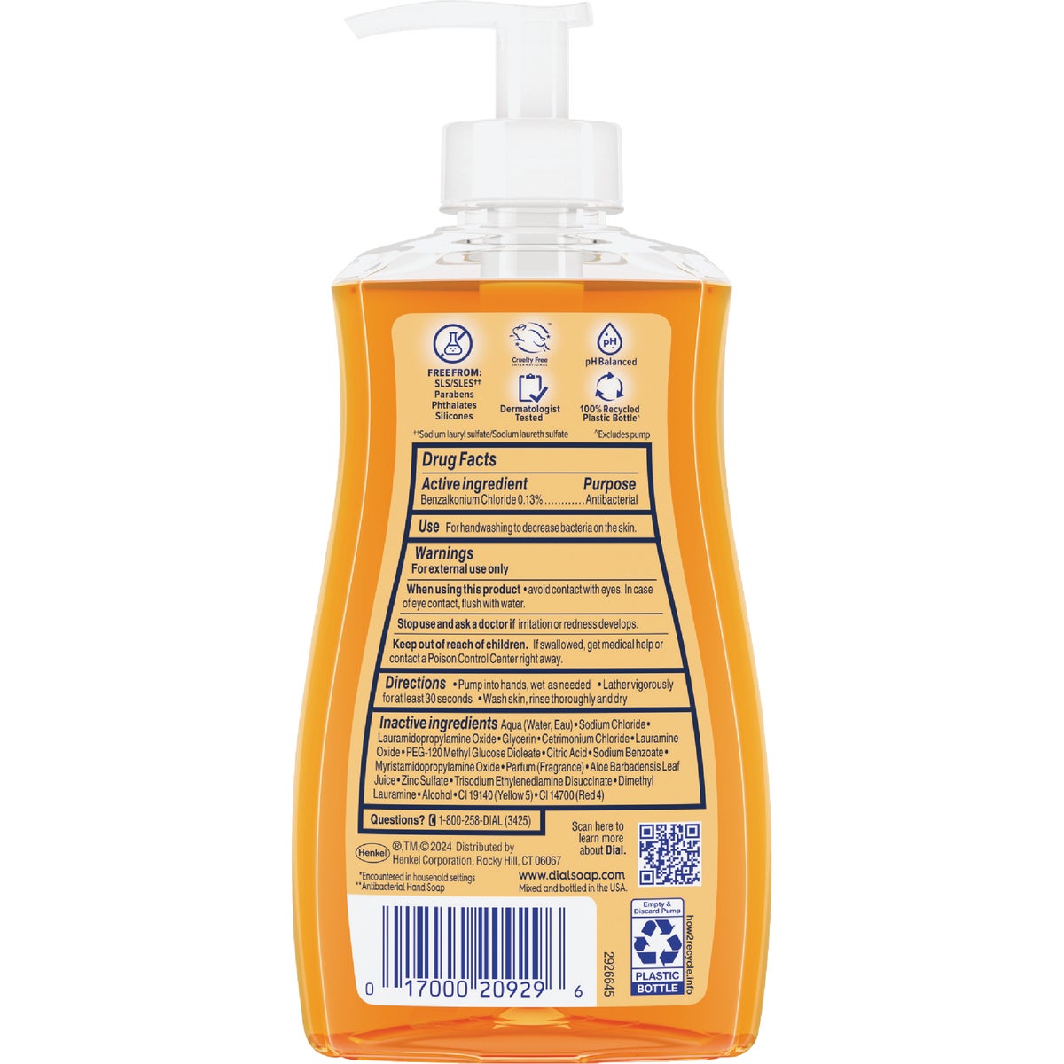 Dial Antibacterial Defense 11 Oz. Gold Liquid Hand Soap Image 5