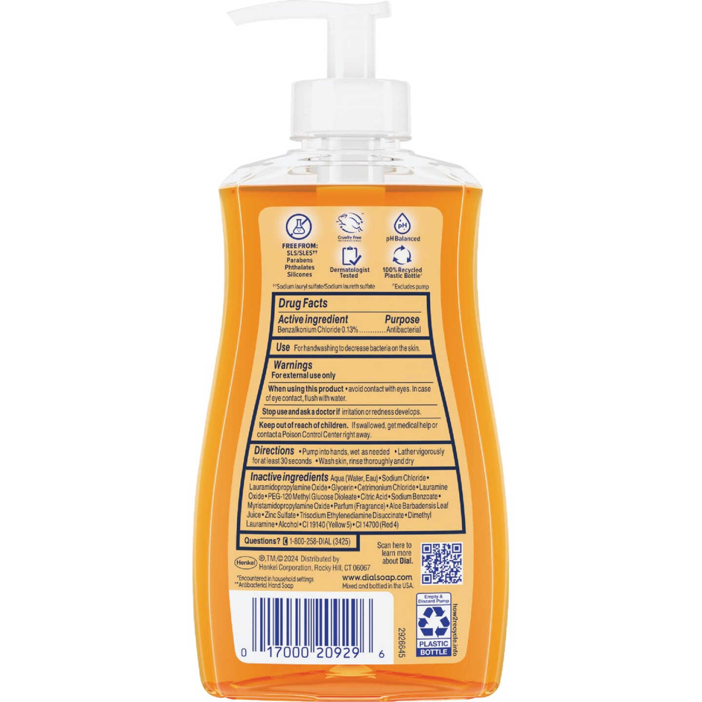 Dial Antibacterial Defense 11 Oz. Gold Liquid Hand Soap Image 5