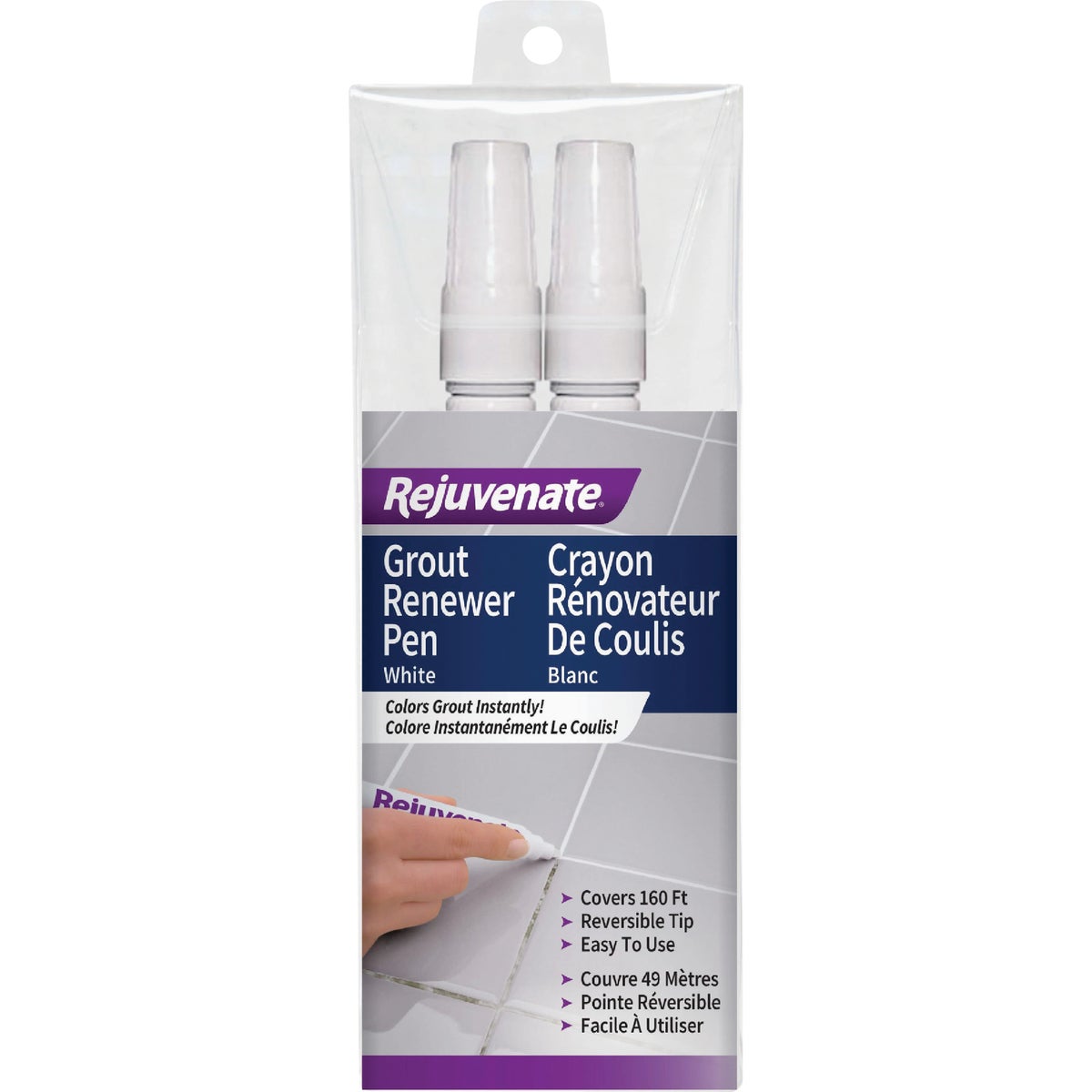 Rejuvenate Grout Renewer Pen, White (2 Count)
