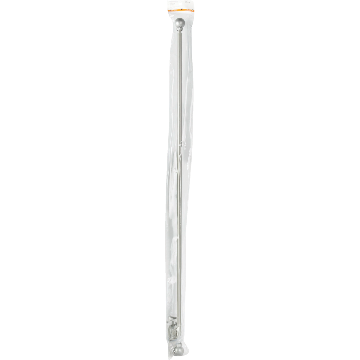 Kenney Chelsea 48 In. To 86 In. 5/8 In. Single Silver Curtain Rod Image 2