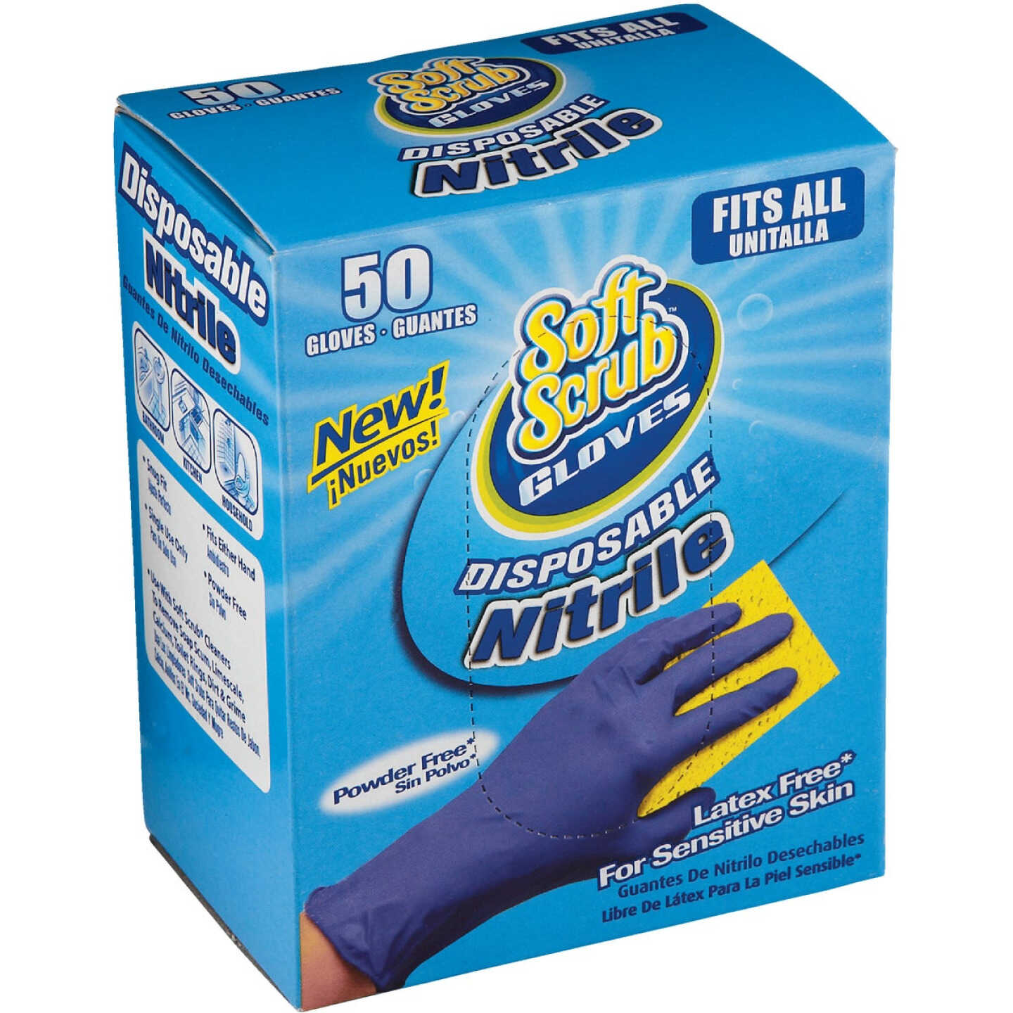Soft Scrub 1 Size Fits All Nitrile Disposable Glove (50-Pack) Image 1