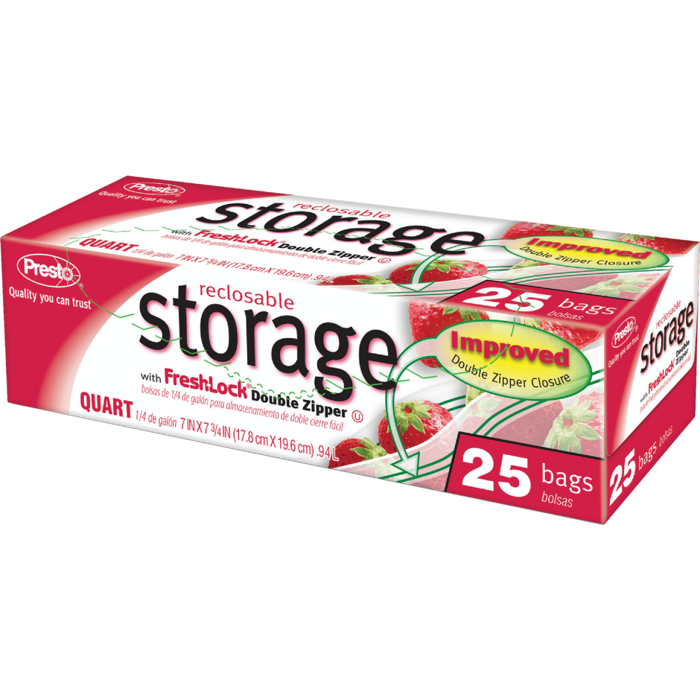 Presto 1 Qt. Reclosable Food Storage Bag (25 Count) Image 1