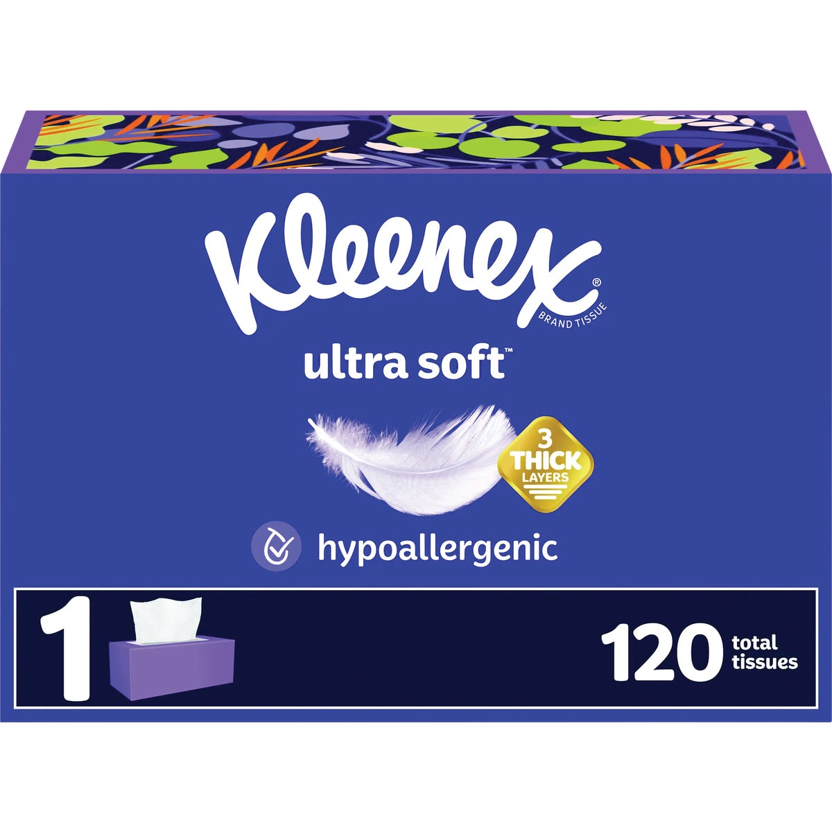 Kleenex Ultra Soft 120 Count 3-Ply White Facial Tissue
