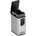 Ninestars 2.6 Gal. Slim Brushed Stainless Steel Pedal Trash Can Image 4