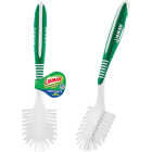 Libman Green & White Polymer 8 In. Ergonomic Rubber Grip Dish Brush Image 2