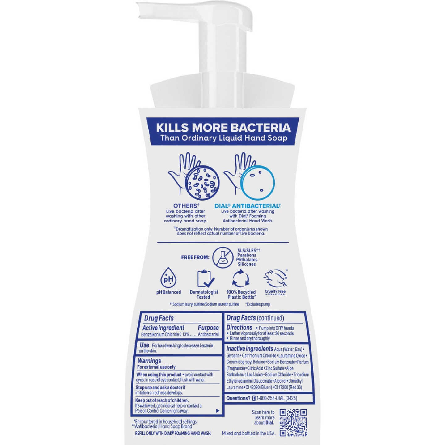 Dial Antibacterial Defense 7.5 Oz. Spring Water + Aloe Foaming Hand Soap Image 7