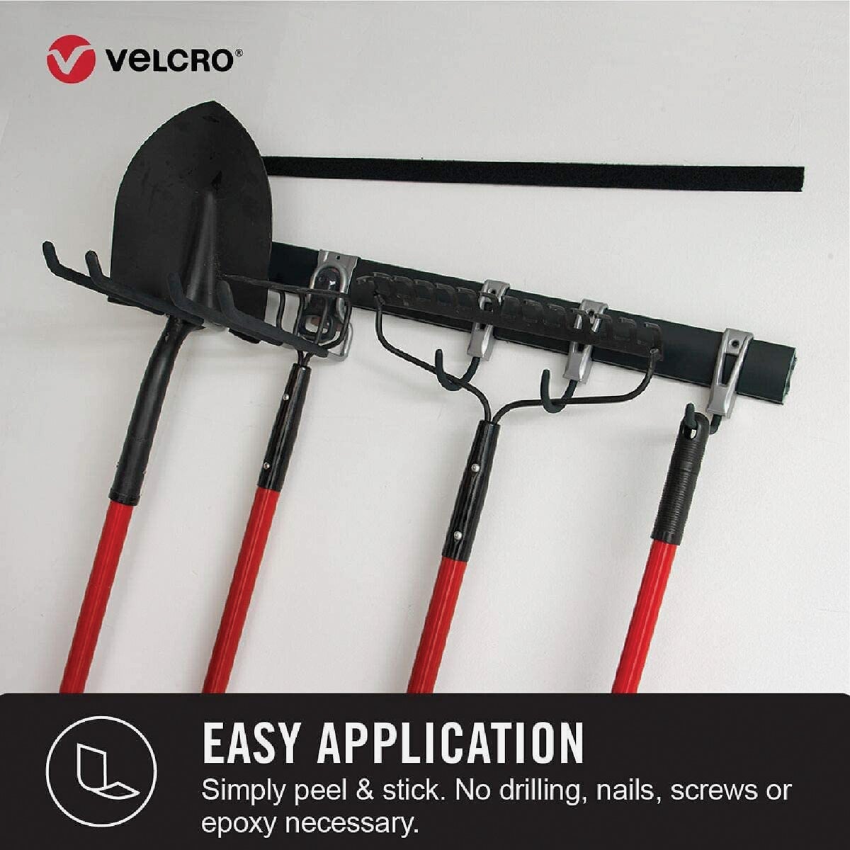 VELCRO Brand 2 In. x 4 In. White Industrial Strength Hook & Loop Strip (2-Count) Image 5