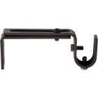 Kenney Adjustable Single Black Curtain Rod Bracket (2-Pack) Image 1