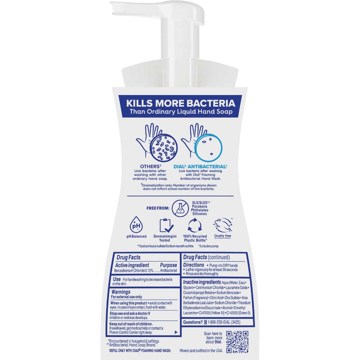 Dial Antibacterial Defense 7.5 Oz. Pear + Aloe Foaming Hand Soap Image 7