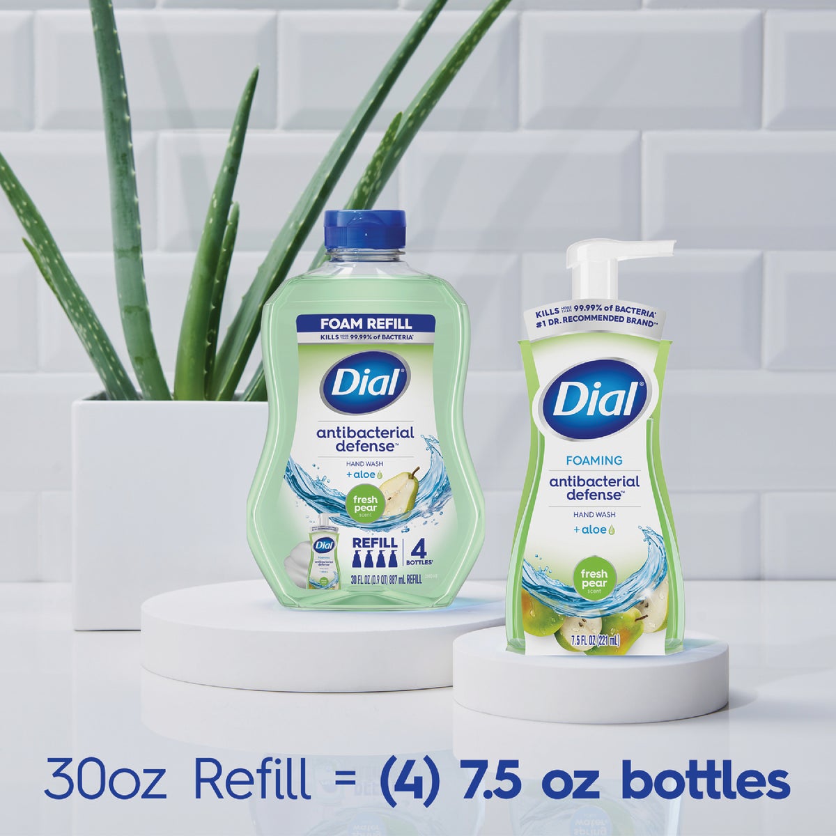 Dial Antibacterial Defense 7.5 Oz. Pear + Aloe Foaming Hand Soap Image 5