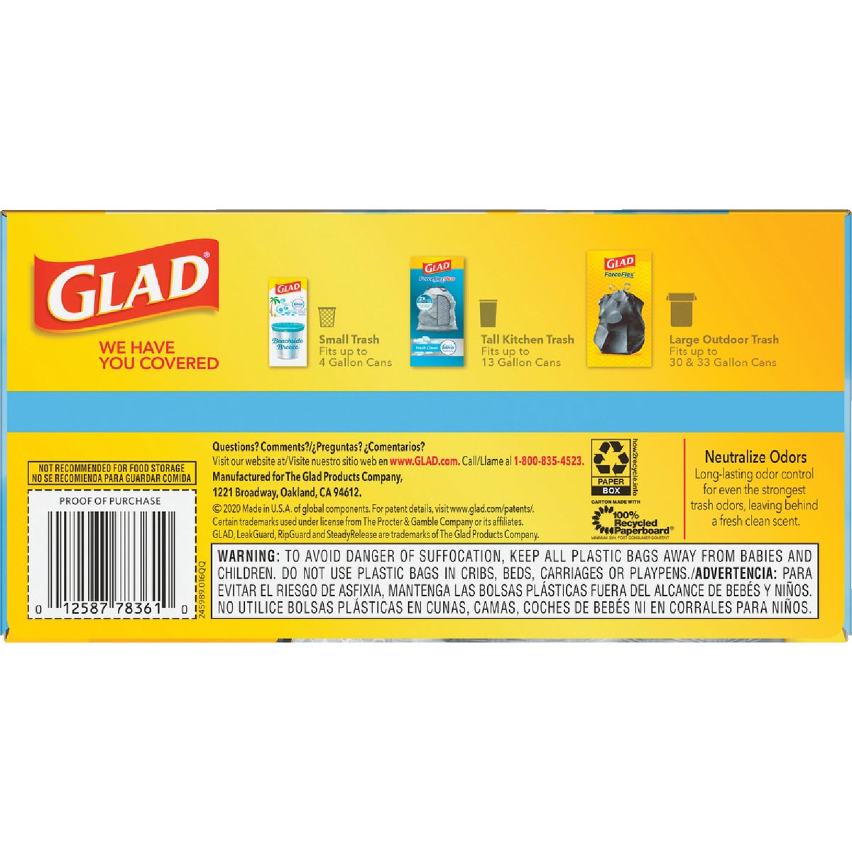Glad Febreze 13 Gal. Fresh Scent Tall Kitchen White Trash Bag (40-Count) Image 6