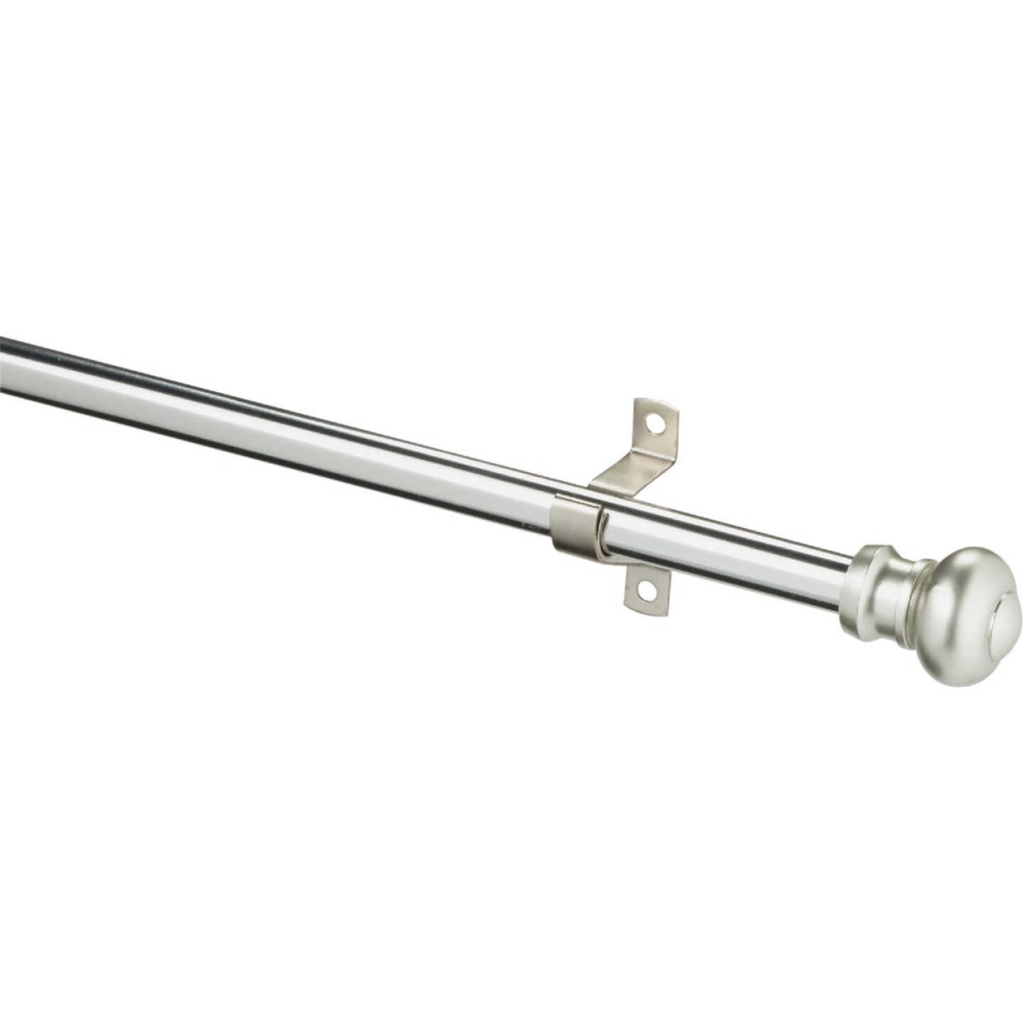 Kenney Ashby 28 In. To 48 In. 7/16 In. Satin Silver Standard Cafe Rod Image 1