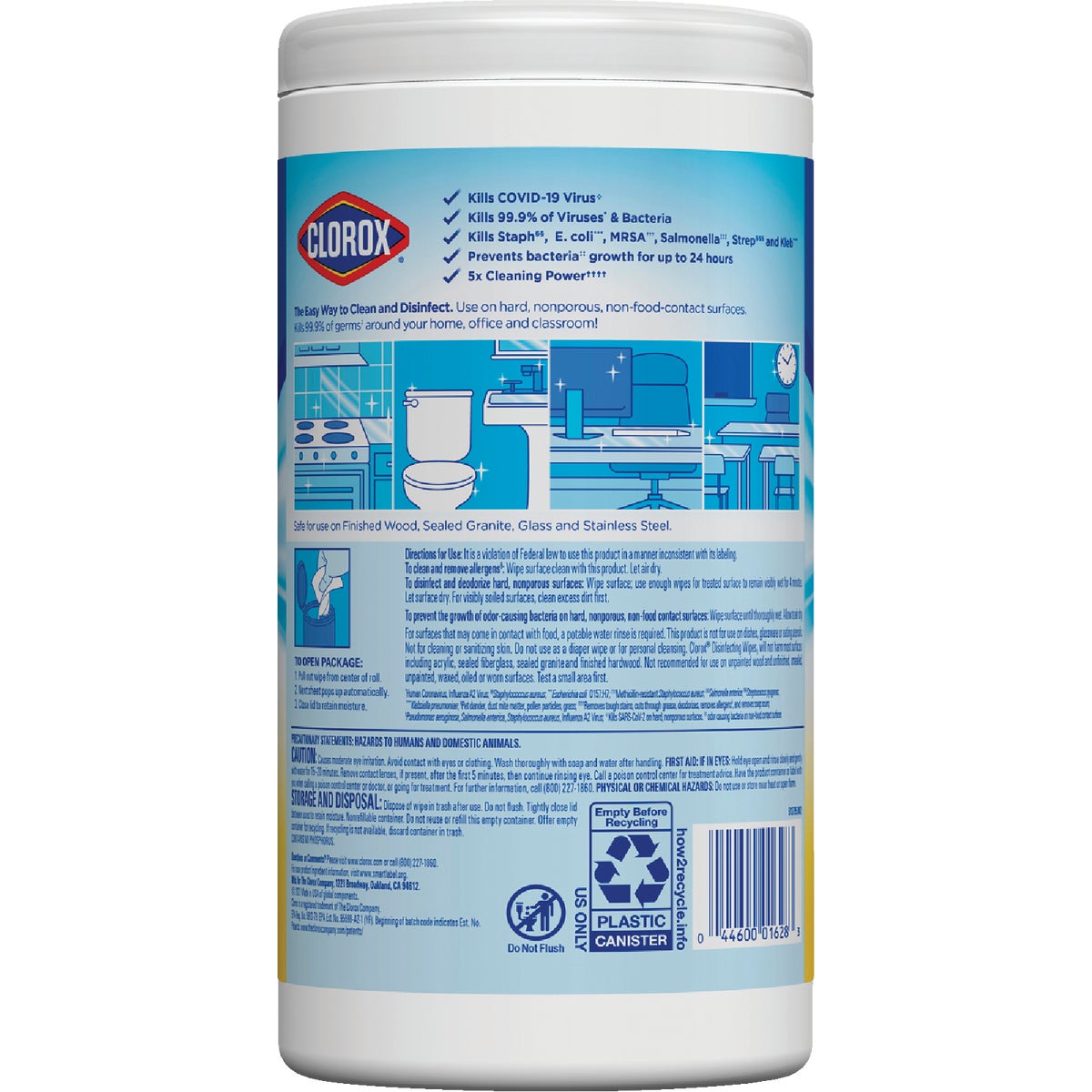 Clorox Crisp Lemon Disinfecting Cleaning Wipes Tub (75-Count) Image 6