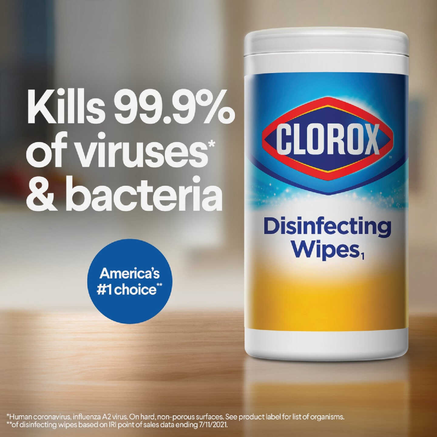 Clorox Crisp Lemon Disinfecting Cleaning Wipes Tub (75-Count) Image 5
