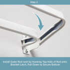 Kenney 28 In. To 48 In. Double White Curtain Rod Image 5