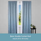 Kenney 28 In. To 48 In. Double White Curtain Rod Image 2