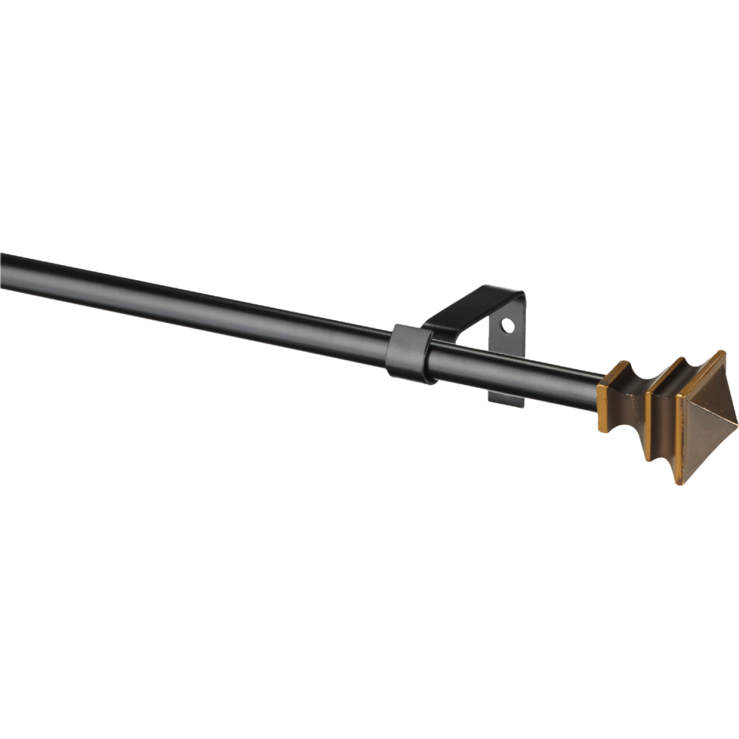Kenney Arts & Crafts 48 In. To 86 In. 1/2 In. Single Oil Rubbed Bronze Curtain Rod Image 1