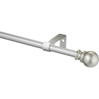 Kenney Davenport 48 In. To 86 In. 1/2 In. Single Brushed Nickel Curtain Rod Image 1