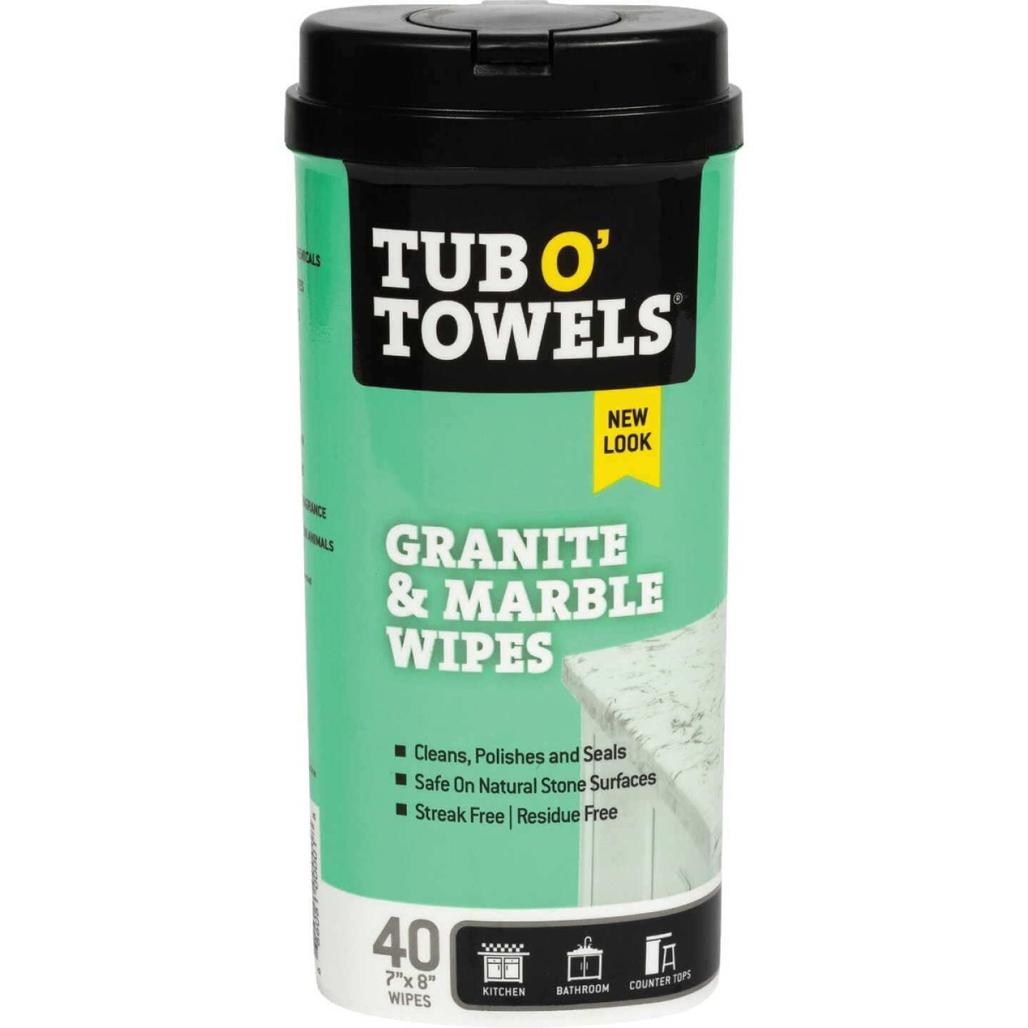 Tub O' Towels Granite & Marble Wipes (40-Count) Image 1