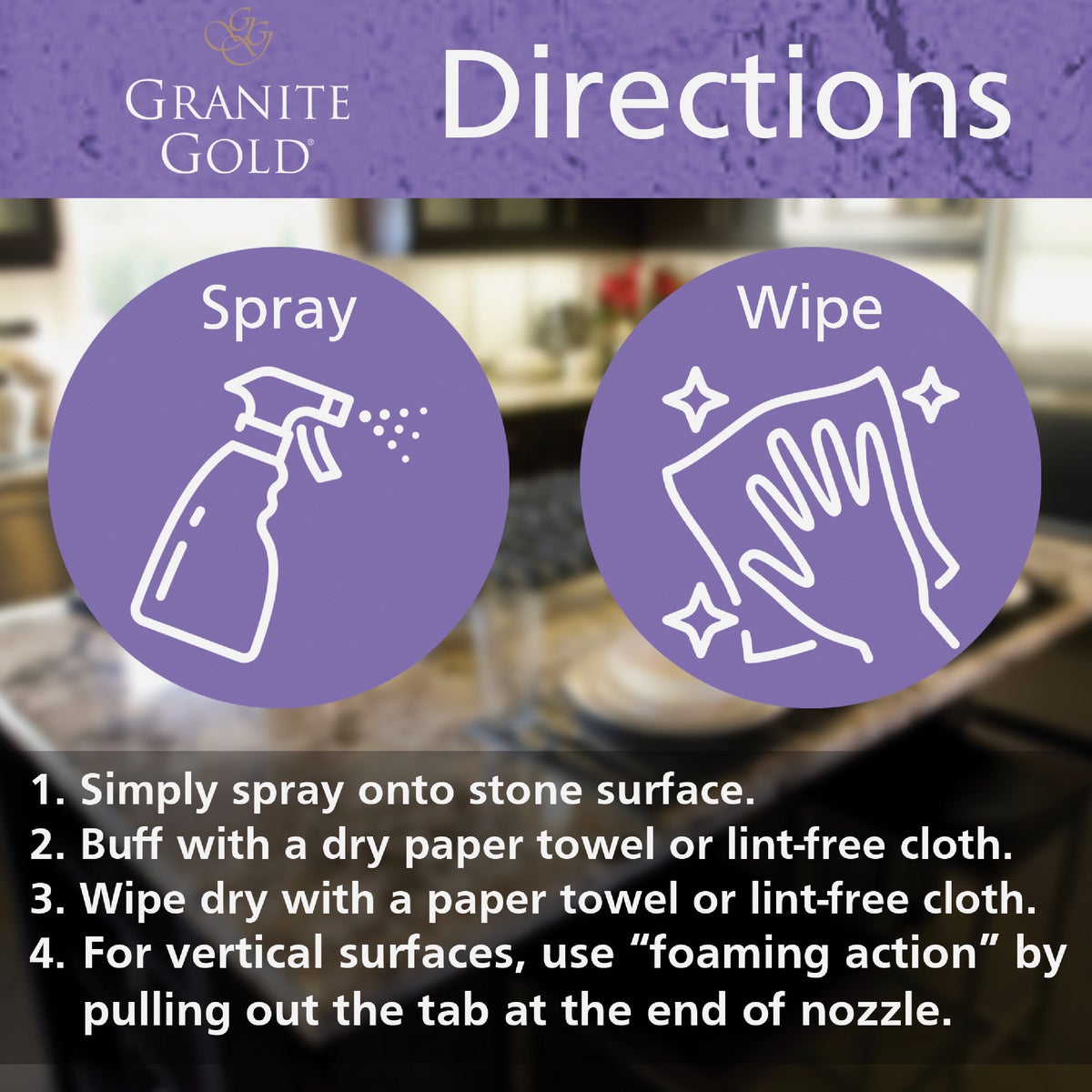 Granite Gold 24 Oz. Clean & Shine Granite Cleaner and Polish Image 5